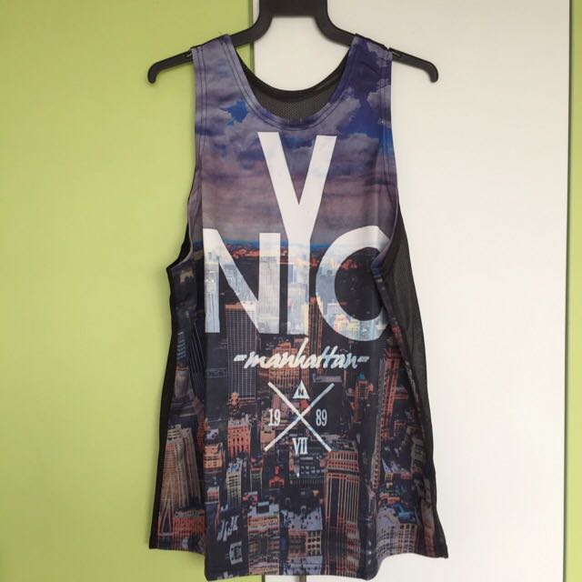 Korean Style Nyc Sleeveless Shirt Dress Women S Fashion On