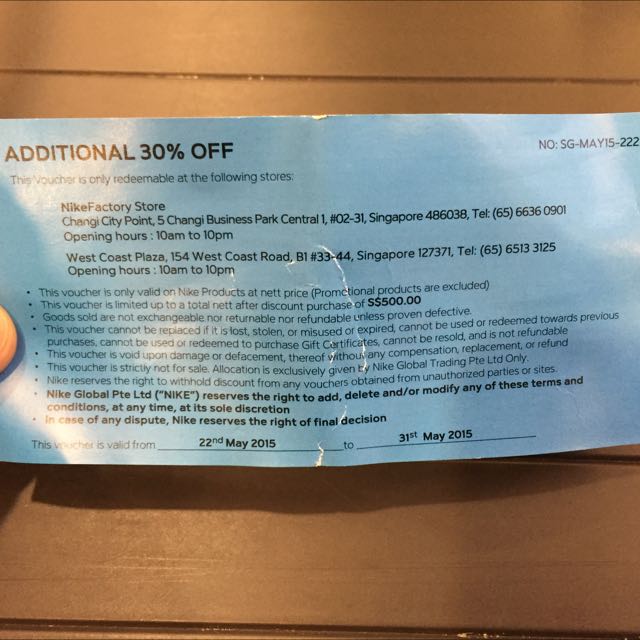 Voucher nike factory discount
