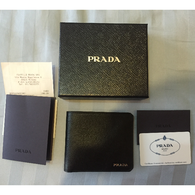 Prada Model 2M0513 Men's Saffiano Leather Bifold Wallet [BRAND NEW ...