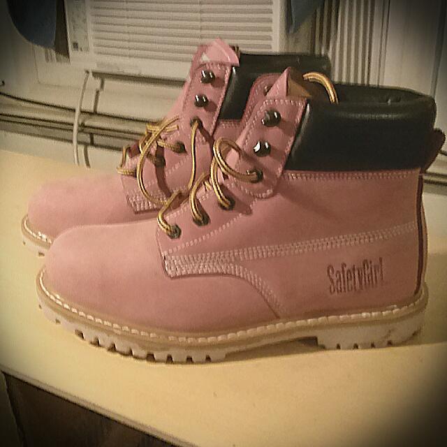 Safety girl pink shop boots