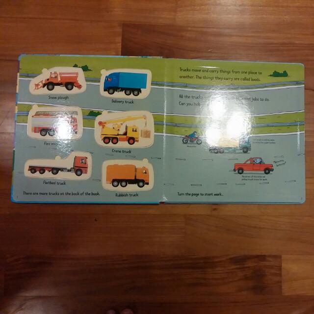 Usborne Book Trucks And Diggers, Hobbies & Toys, Books