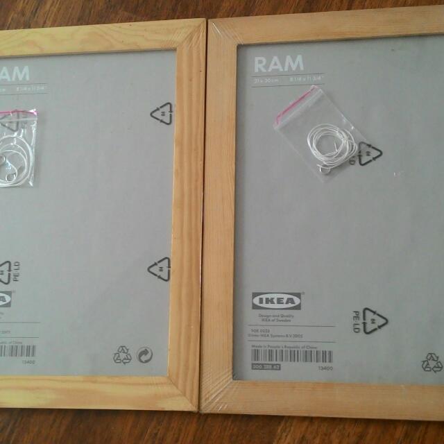 4 Pieces Of A4 Sized Photo Frames 2 Ikea Wooden Ones Daiso