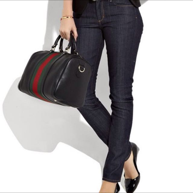 gucci boston leather bag