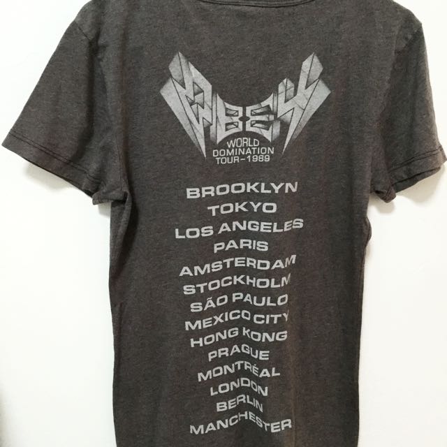 T-shirt Vintage OBEY 1989 World Domination Tour - Taille M, Occasion Très Bon état, Thème Heavy Metal