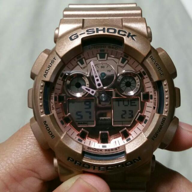 Price REDUCED G SHOCK GA 100 Rose Gold Authentic 170 neg