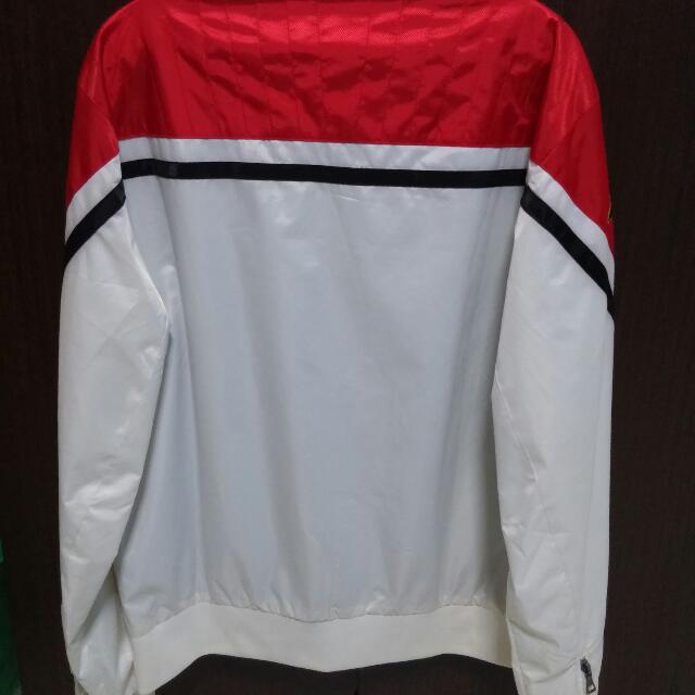 White and red hot sale kappa jacket