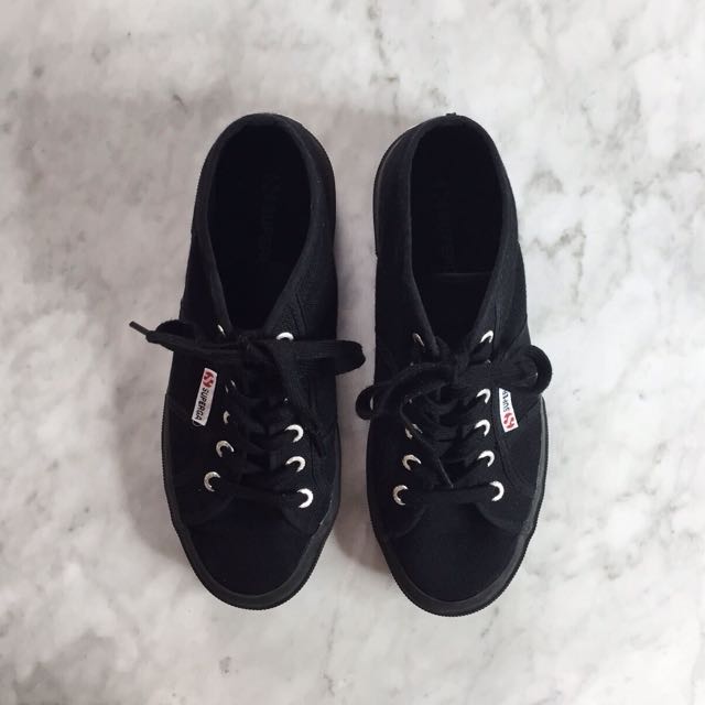 Superga Mid Top Shoes In Black 