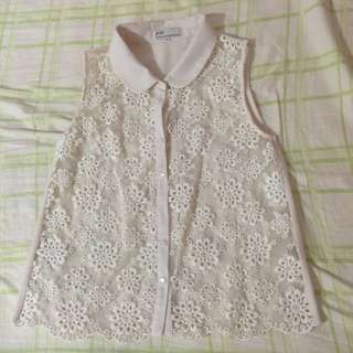 Pazzo 背心 襯衫 蕾絲 M