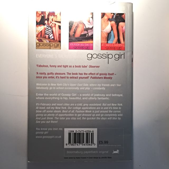A Gossip Girl Novel -Cecily Von Ziegesar