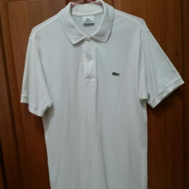 plain white lacoste t shirt