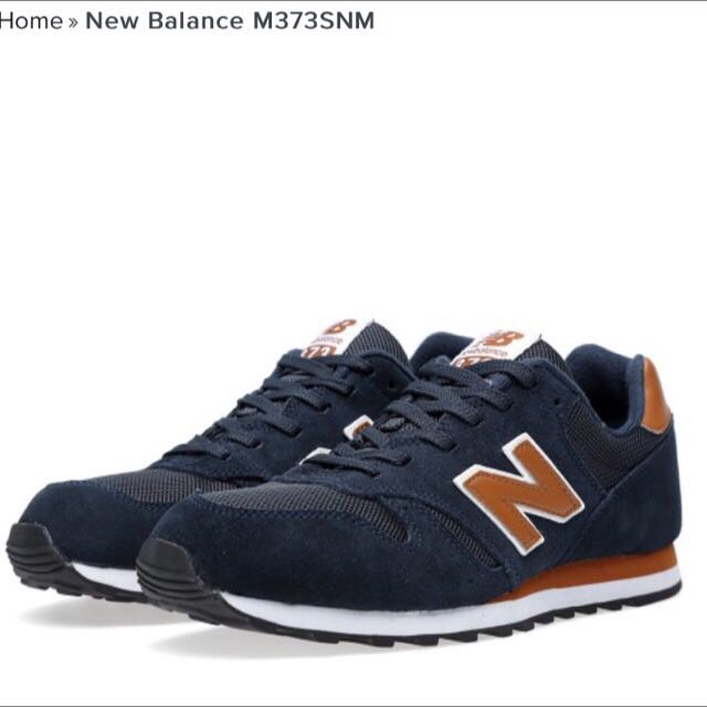 New Balance 373 in NAVY BLUE AND BROWN 