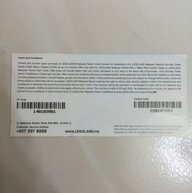 [pending] Legoland Discount Vouchers, Tickets &amp; Vouchers, Vouchers on ...
