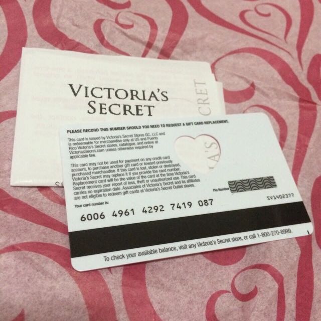 Victoria Secret Gift Card USD100, Women's Fashion, Bags ...