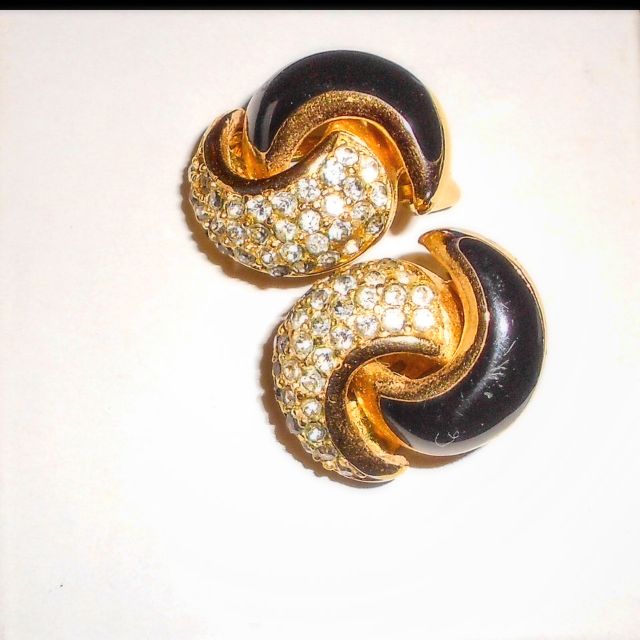 Authentic Vintage Christian Dior Clip On Earrings Women s Fashion