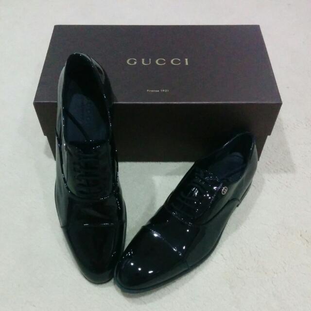 gucci mens patent leather shoes