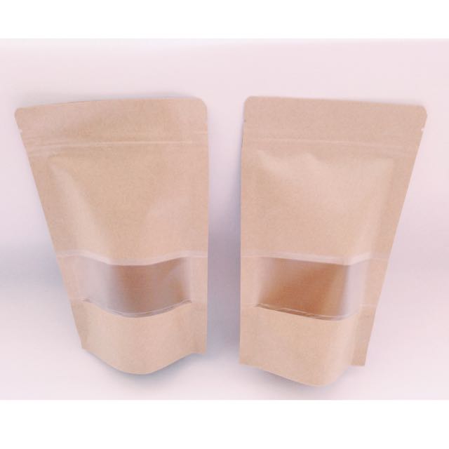 Kraft Paper Bag With Zip Lock, Hobbies & Toys, Stationery & Craft