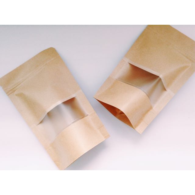 Kraft Paper Bag With Zip Lock, Hobbies & Toys, Stationery & Craft