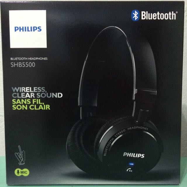 Philips SHB5500BK Bluetooth Headset Black Computers Tech Parts Accessories Networking on Carousell