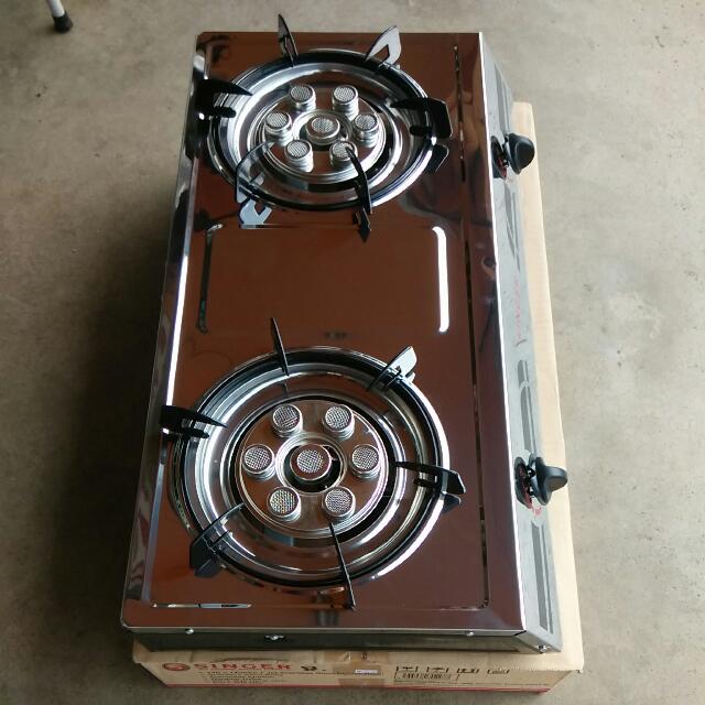 SINGER Double Burner Jet Gas Stove, TV & Home Appliances, Kitchen
