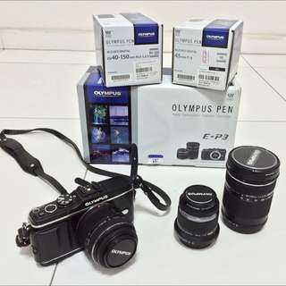Olympus EP3 + lenses