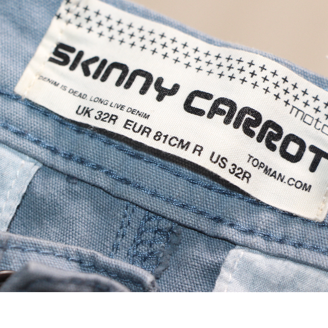 Topman Skinny Carrot Pants UK 32R - EUR 
