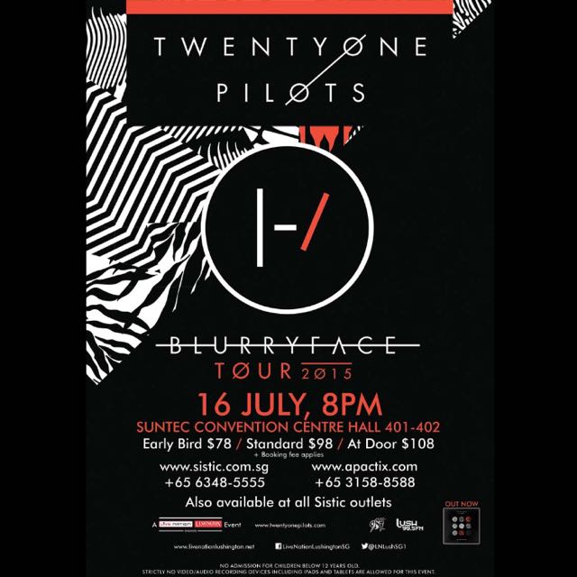 Twenty One Pilots Blurryface Tour Entertainment On Carousell