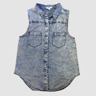Cotton On Acid Washed / Denim Sleeveless Top