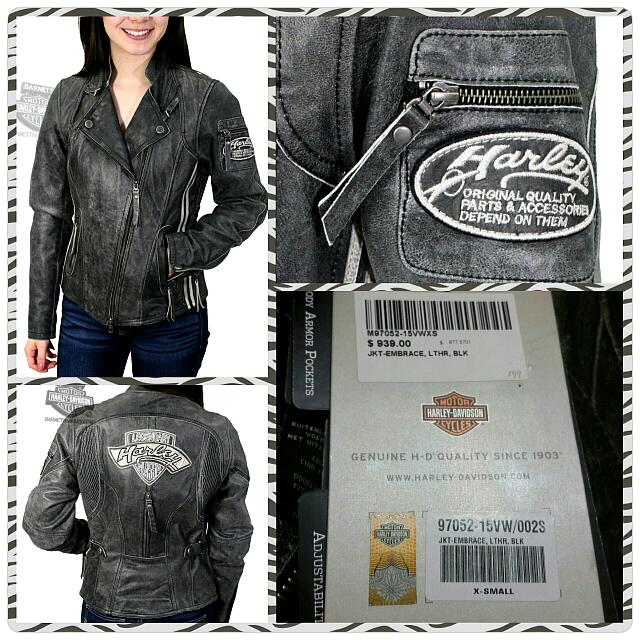 harley davidson womens leather riding jacket