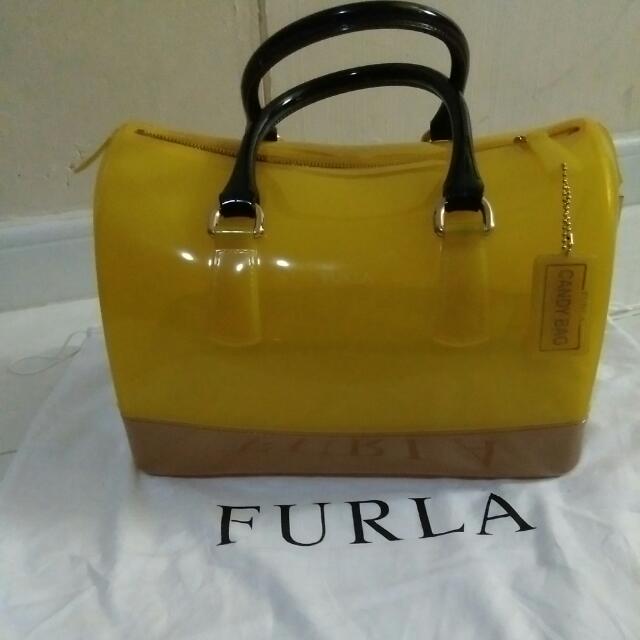 Furla candy outlet bag yellow
