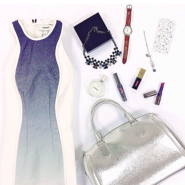 Cameo The Label Word Dress In Gradient/ Ivory, Women's Fashion, Dresses