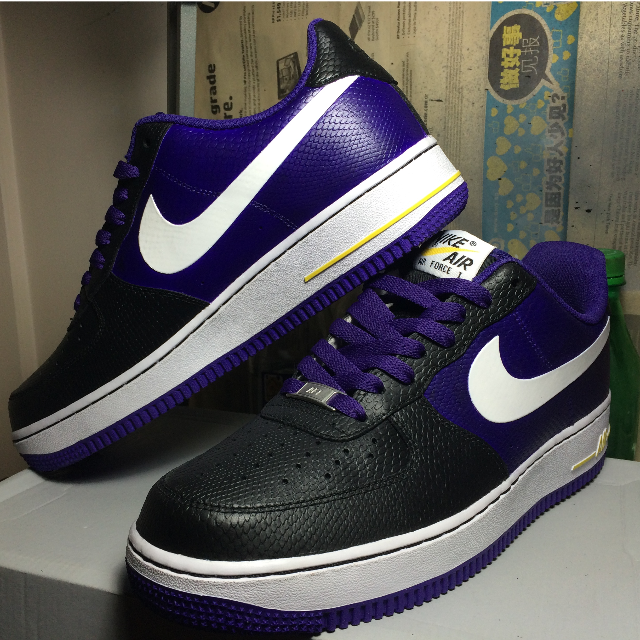 purple and black air force 1