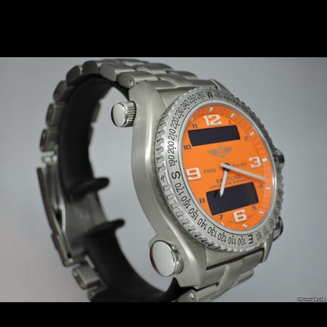 Breitling Emergency Titanium Full Set orange warranty Luxury Watches on Carousell