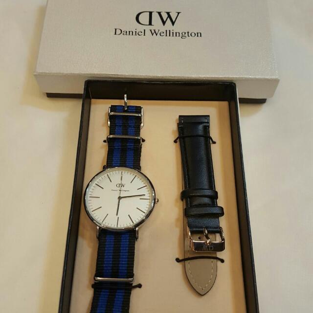 Daniel wellington clearance blue leather strap