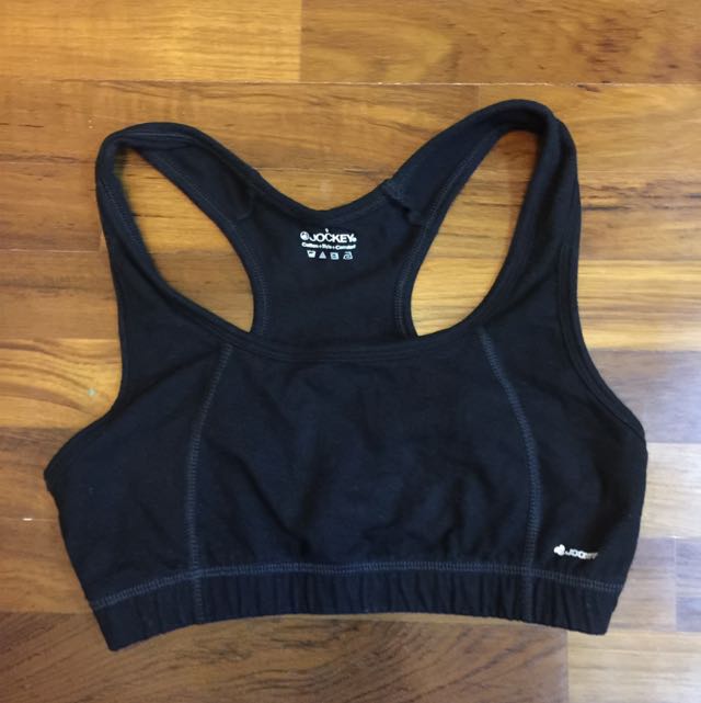Jockey black sports bra clearance
