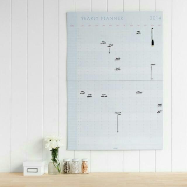 Kikkik's 2015 Yearly Planner (Whiteboard Surface), Women's Fashion