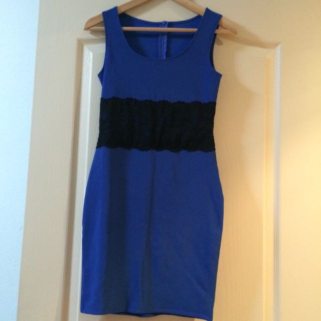 Electric blue short dress hot sale
