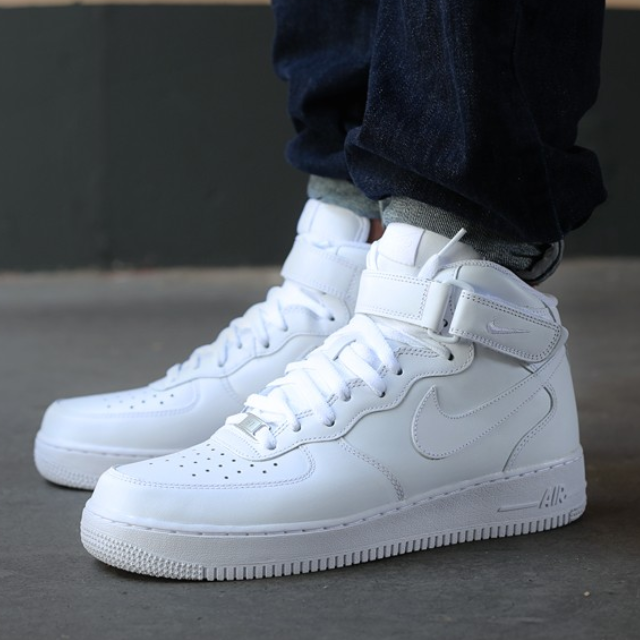 nike air force 1 mid white mens