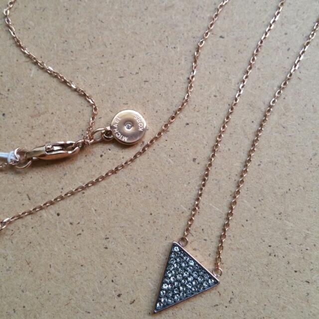 michael kors triangle necklace