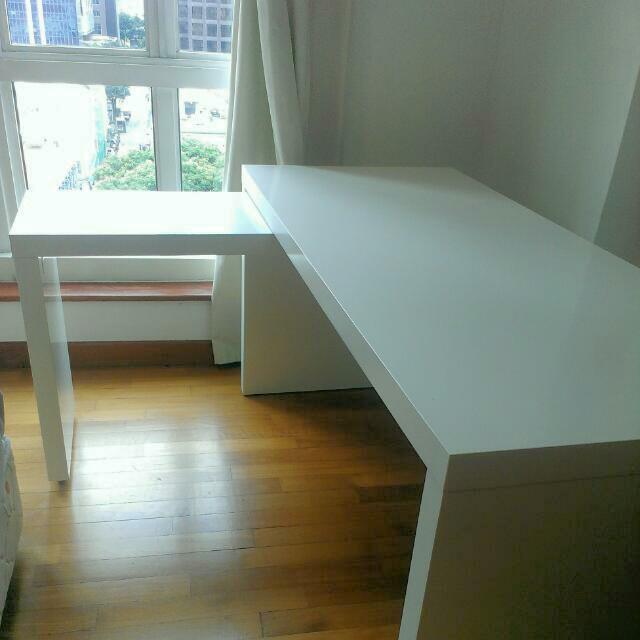 Ikea Malm Desk With Pull Out Panel White Furniture On Carousell