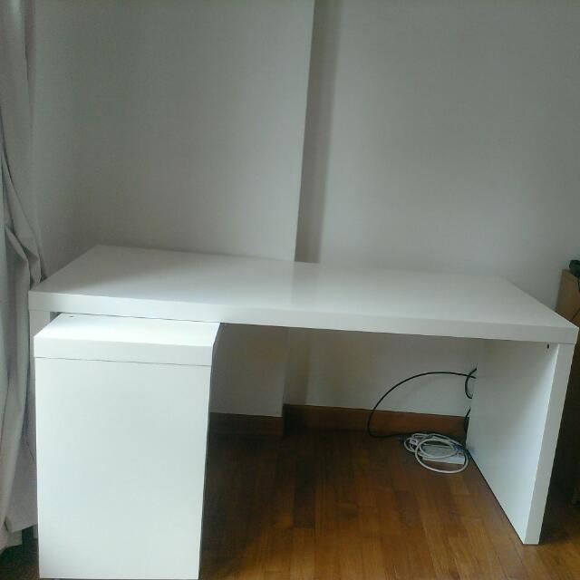 Ikea Malm Desk With Pull Out Panel White Furniture On Carousell