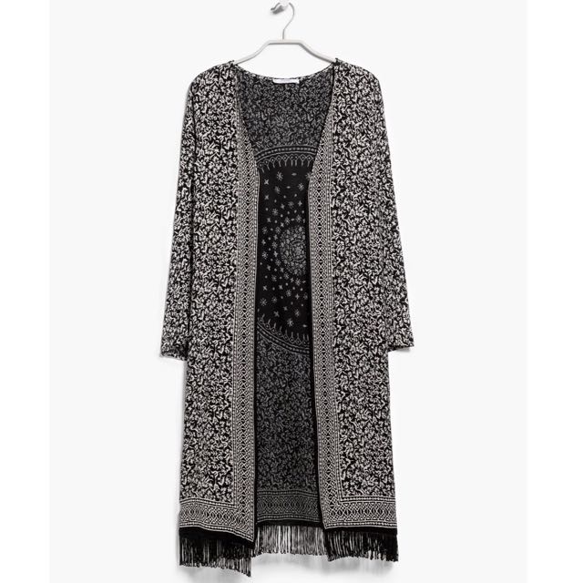 Mango Fringed Printed Caftan Women s Fashion Dresses Sets Traditional Ethnic wear on Carousell