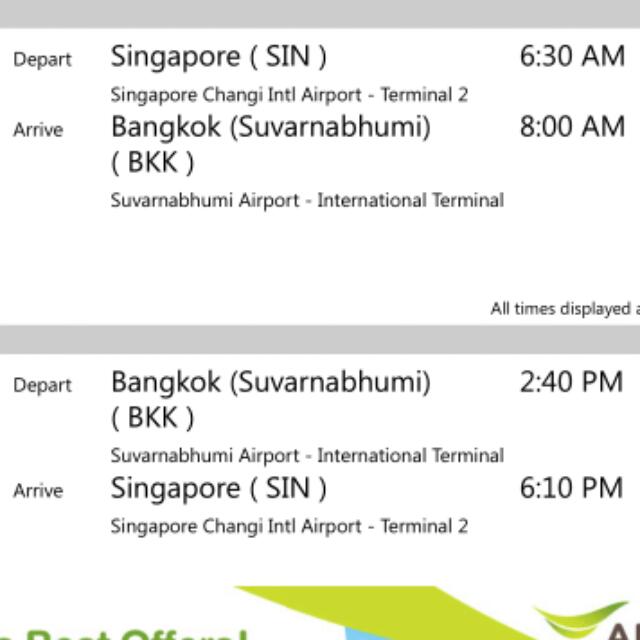 2 PAX AIR TICKET ROUND TRIP TO BKK 450, Tickets & Vouchers, Local