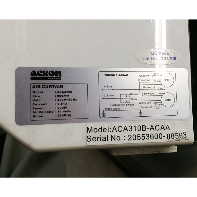 Acson Air Curtain 900mm Everything Else On Carousell