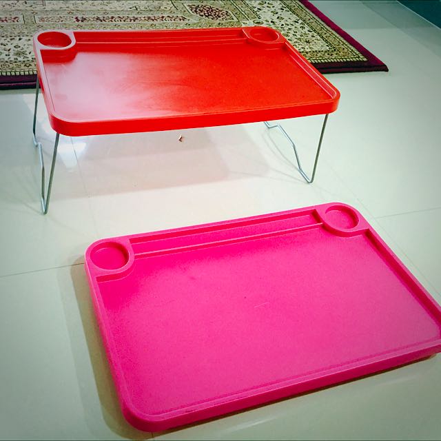 ikea bed tray foldable 22x14 breakfast table laptop support pink and red desk nordby