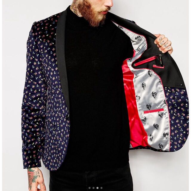 Noose and monkey velvet blazer discount