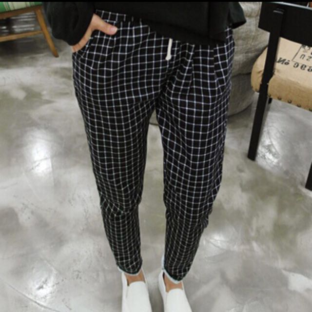 checkered pants plus size