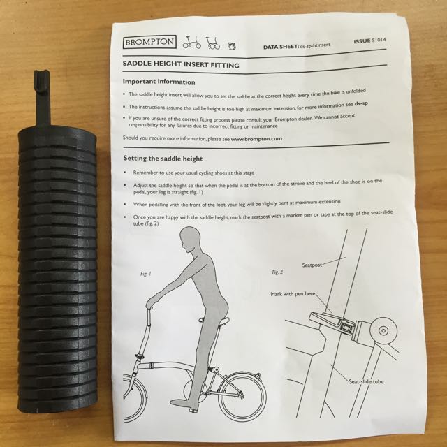 brompton seat height