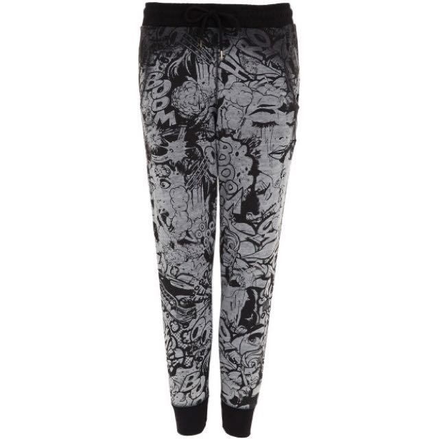 art of war graffiti print joggers