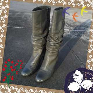 下殺⬇️⬇️⬇️買到賺到👢專櫃HELENE SPARK👢質感超好👍🏻軍灰色中長靴