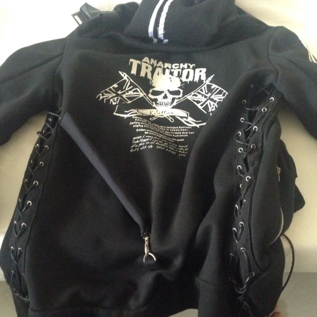 Gothic/Punk Black Cat Hoodie, Women's Fashion, Coats, Jackets and